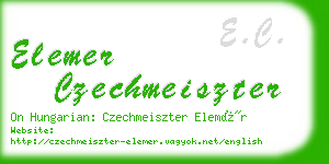 elemer czechmeiszter business card